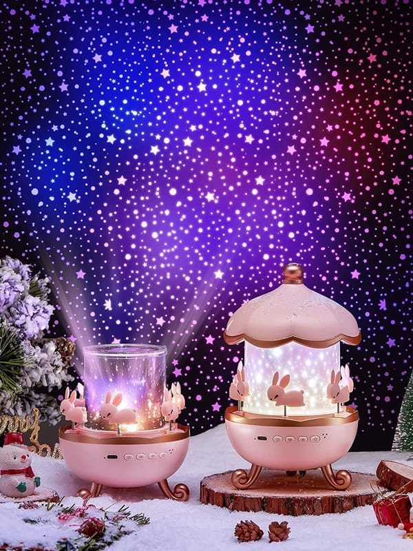 Rotating Carousel Projection Night Lamp