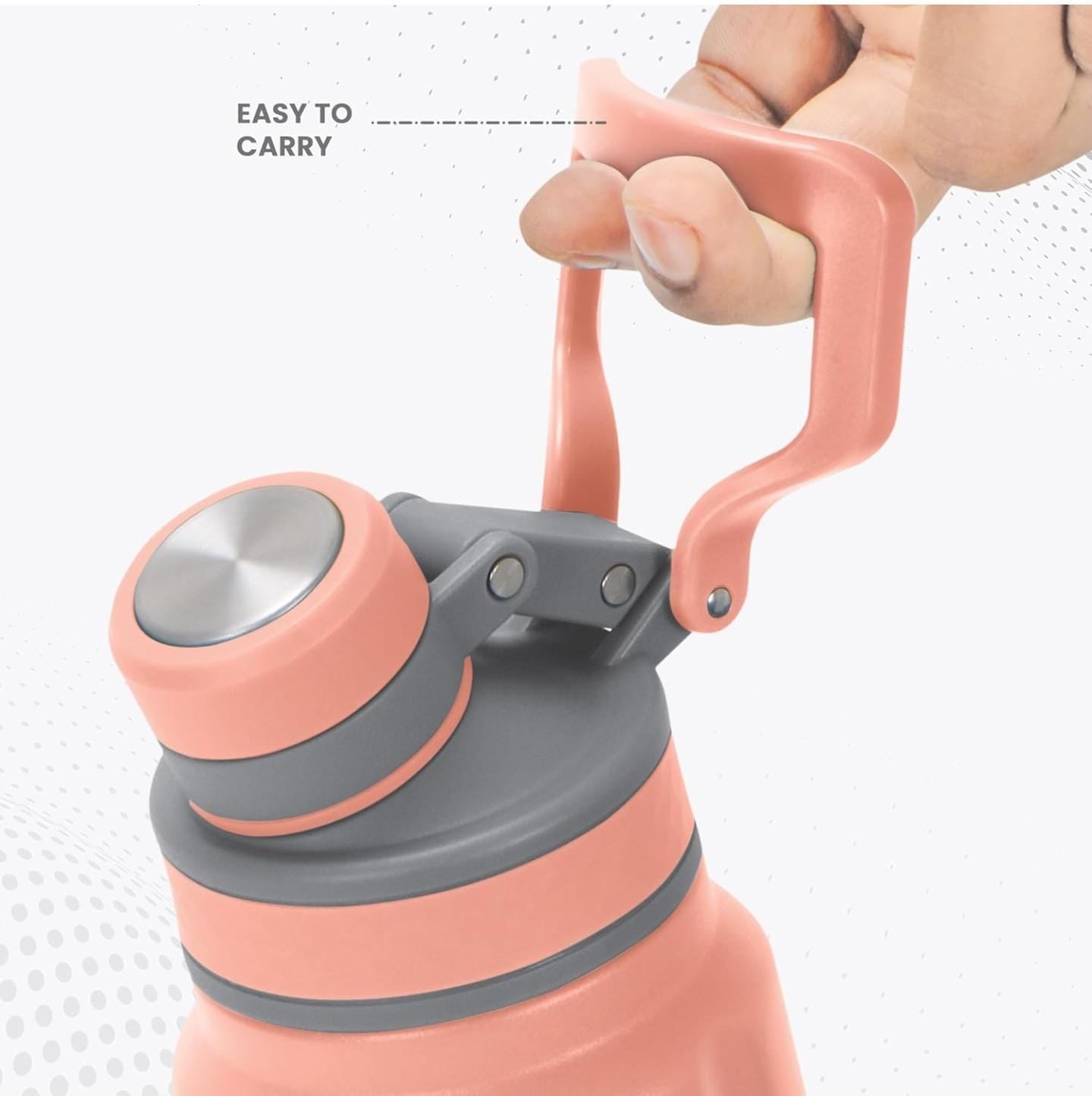 Milton Mysporty 1000 Thermosteel Insulated Hot and Cold Water Bottle, 1000 ml - Peach Coral