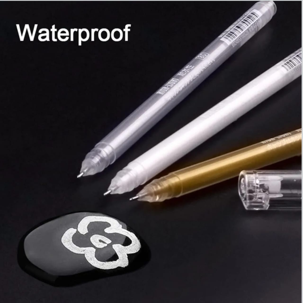 Metallic Sketch Gel Pens – Gold, Silver & White (0.6mm, Pack of 9)