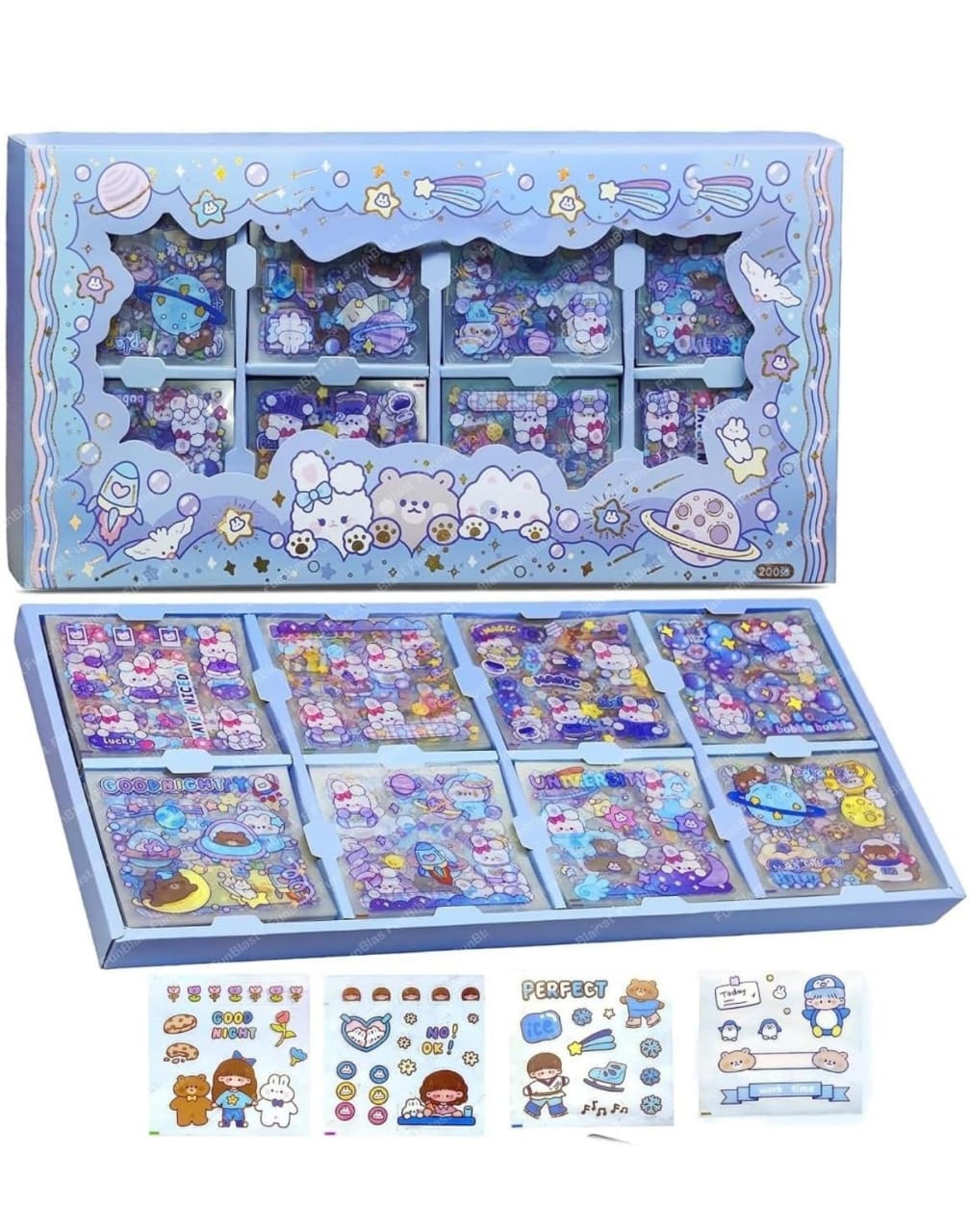 Cute Washi Sticker Box – 200 Sheets
