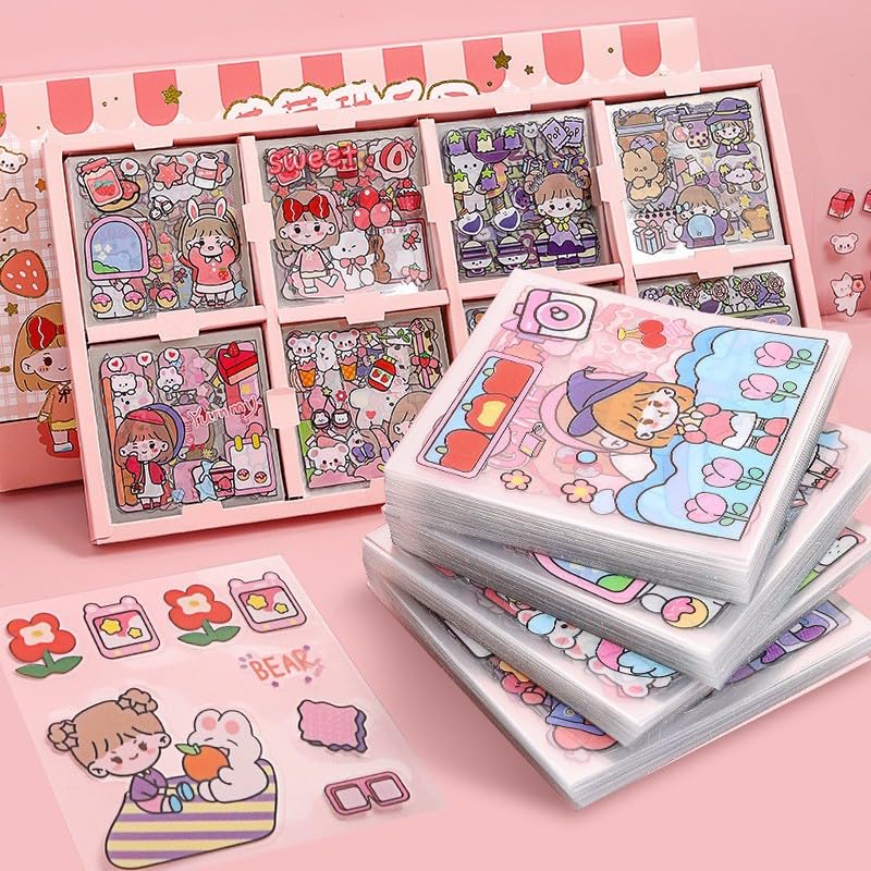 Cute Washi Sticker Box – 200 Sheets