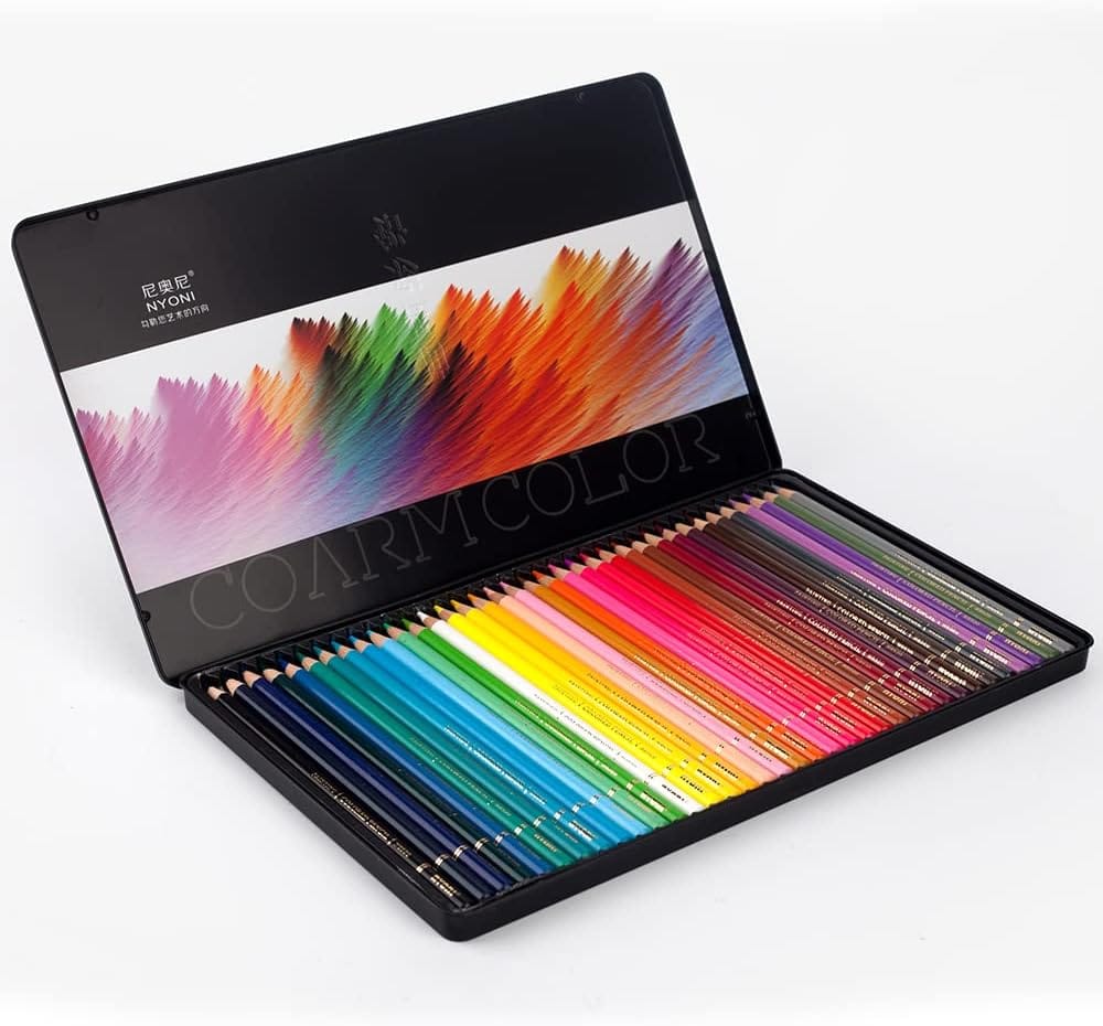 36 Shades Colored Pencil Set – Metal Tin Box