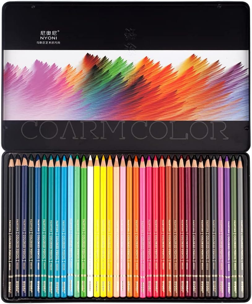36 Shades Colored Pencil Set – Metal Tin Box