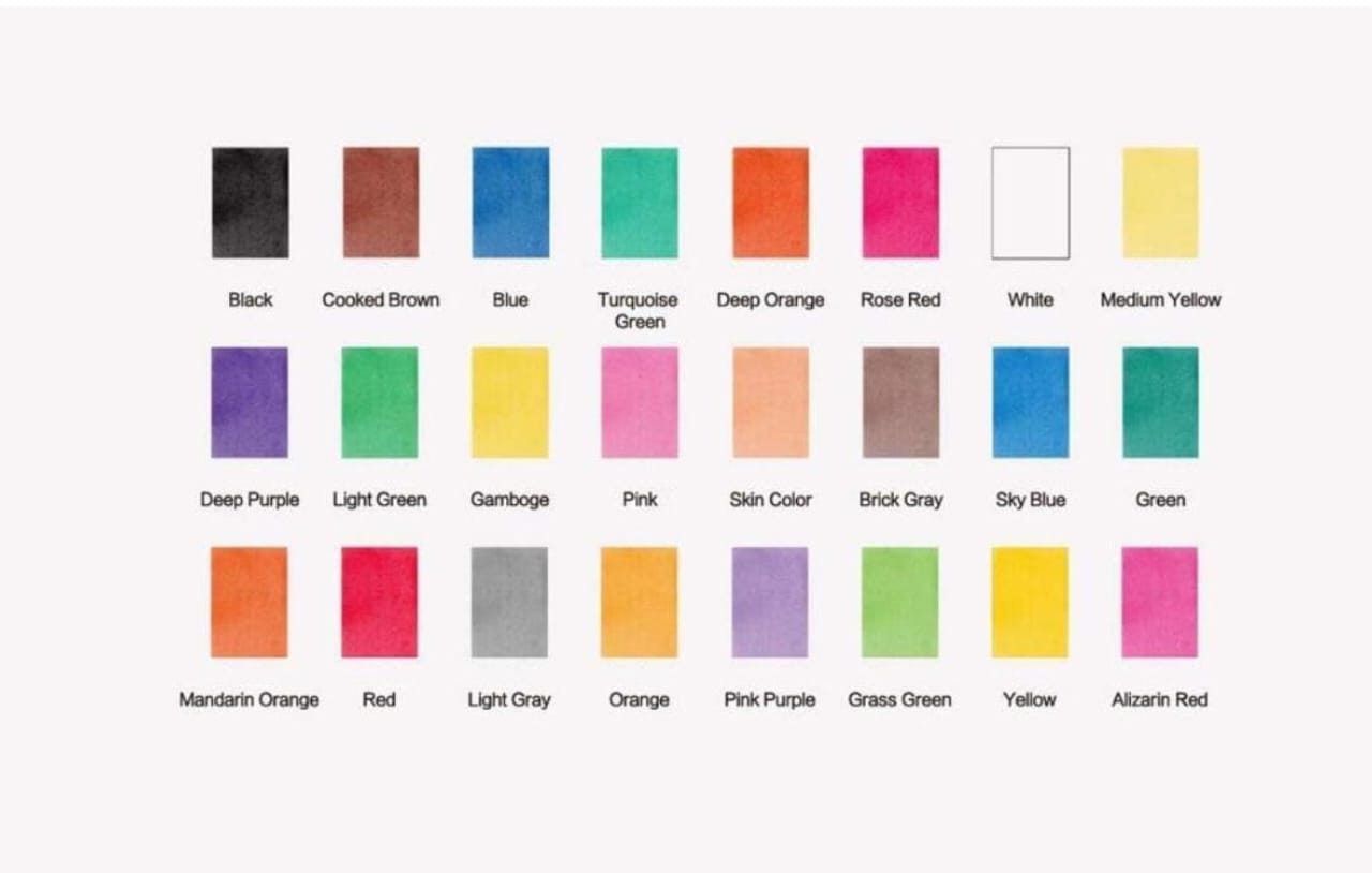 Giorgione 24 Color Solid Watercolor Cakes Set – Tin Box