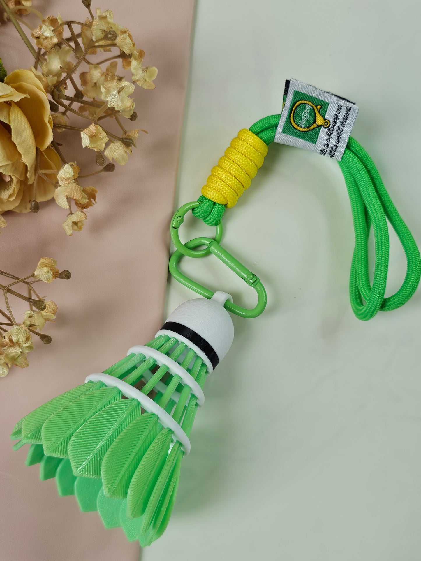Badminton Shuttlecock PVC Keychain | Sports Bag Charm | Cute Bag Accessory
