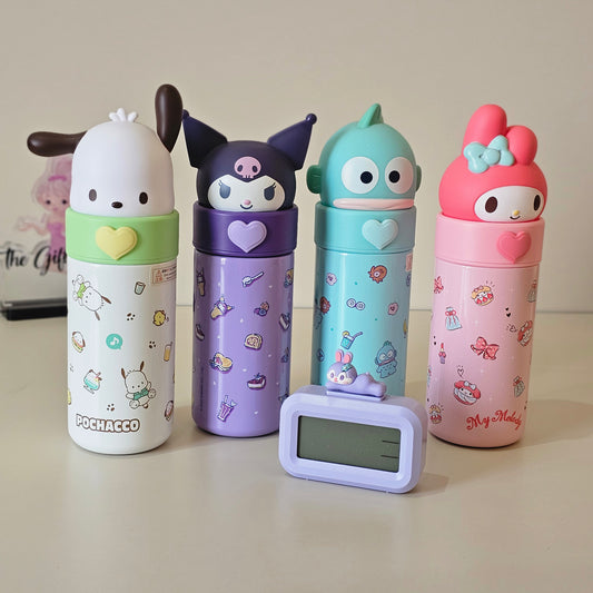 Sanrio Insulated Thermos Bottle with 3D Character Lid