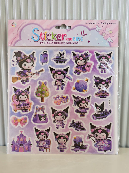 Sanrio Character DIY Sticker Sheet | Cute Aesthetic Stickers for Kids & Teens