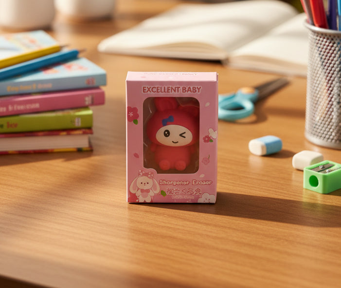 2 In 1 Character Sharpener Eraser.                                Dinosaur | Unicorn | Capybara| My Melody.