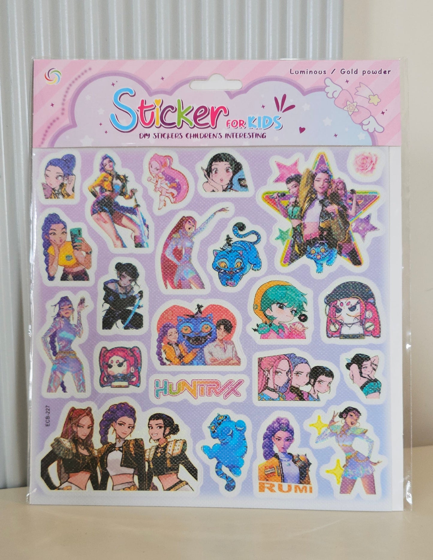 K-Pop Demon Hunter DIY Sticker Sheet | Cute Aesthetic Stickers for Kids & Teens