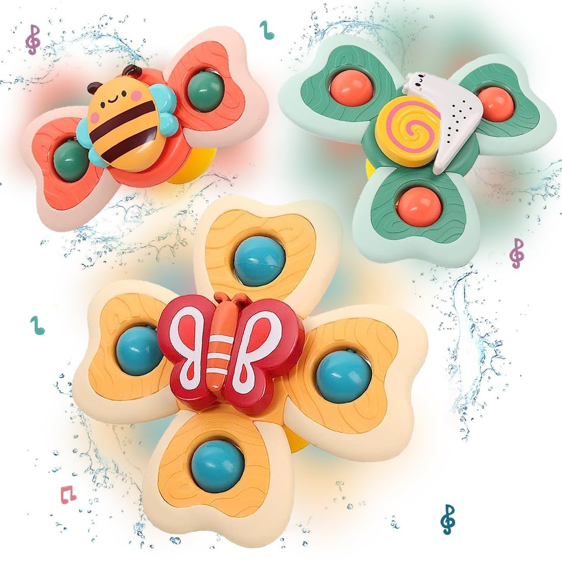 Baby Suction Spinner Toy Set