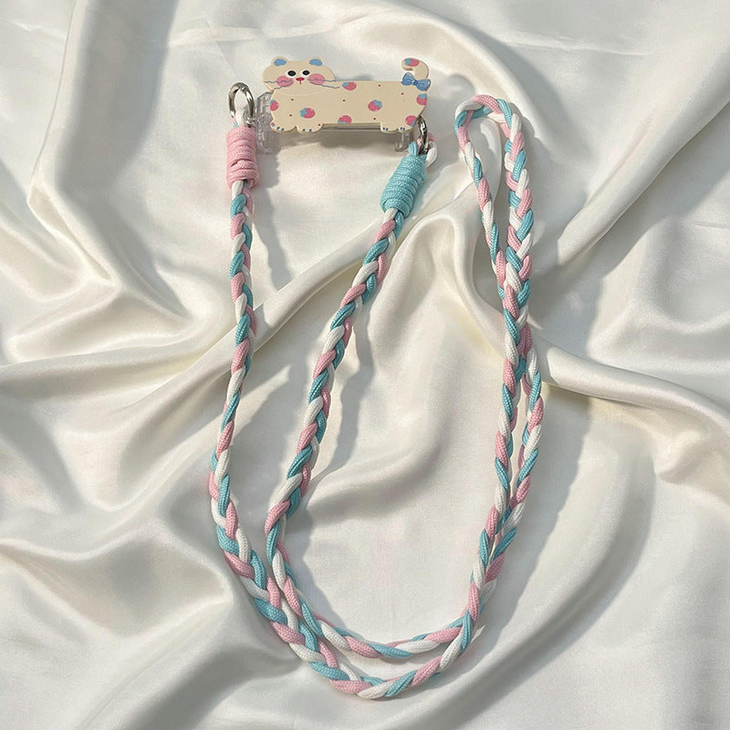 Cute Kitty Crossbody Phone Strap | Kawaii Braided Phone Lanyard
