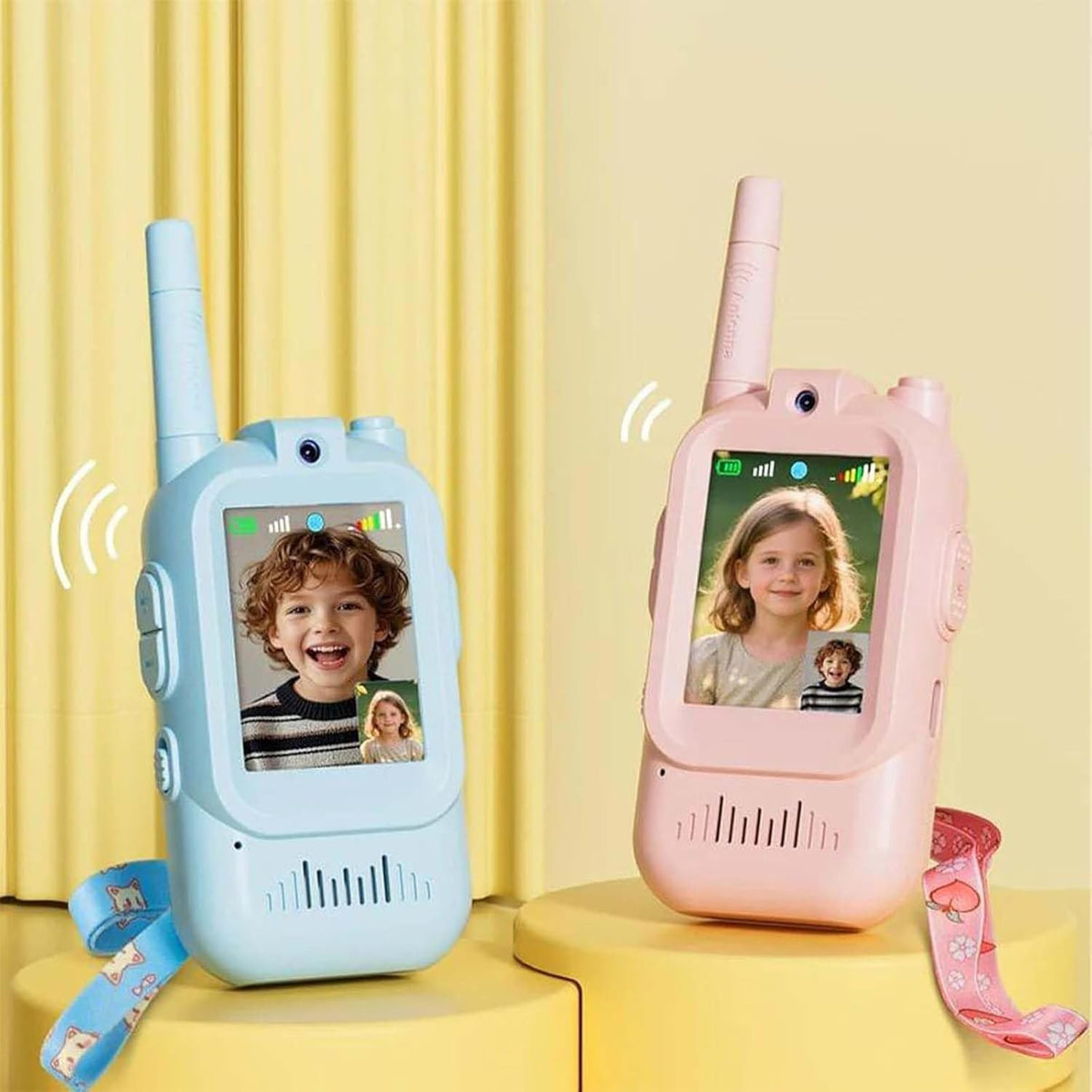 Video Walkie Talkies 2.0 | 2” Screen, Share Pic, Micro Chat, Click Pics.