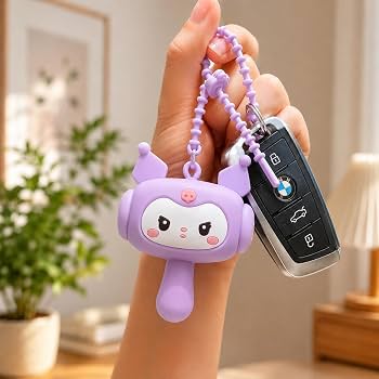 Cute Kuromi Hammer Choo Choo Keychain with Sound | Musical Sensory Bag Charm Toy