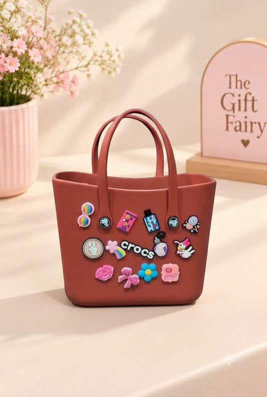 Custom-Charmed Silicone EVA Tote Bag