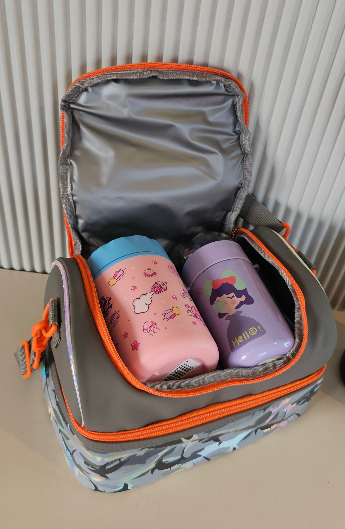 Vest Brand Premium Insulated Dual Compartment Lunch Bag | Durable & Washable | Dino | JCB  Basketball.