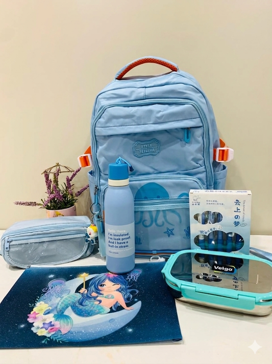Sporty Ocean School Combo. [18inches Bag]