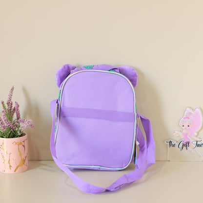 Cute Leopard School Backpack – Purple & Mint