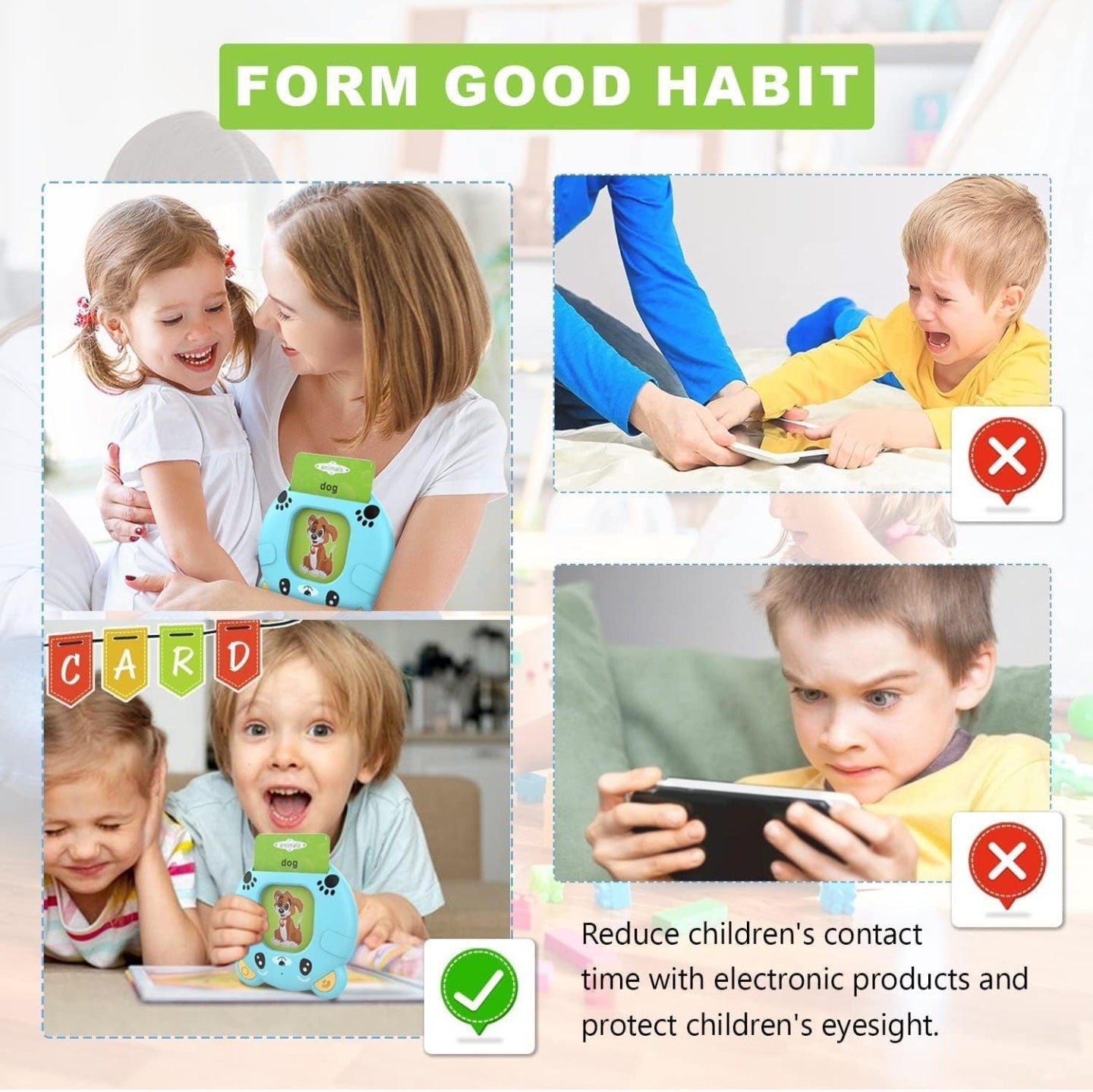 Kids Talking Flash Card Learning Toy with Audio.