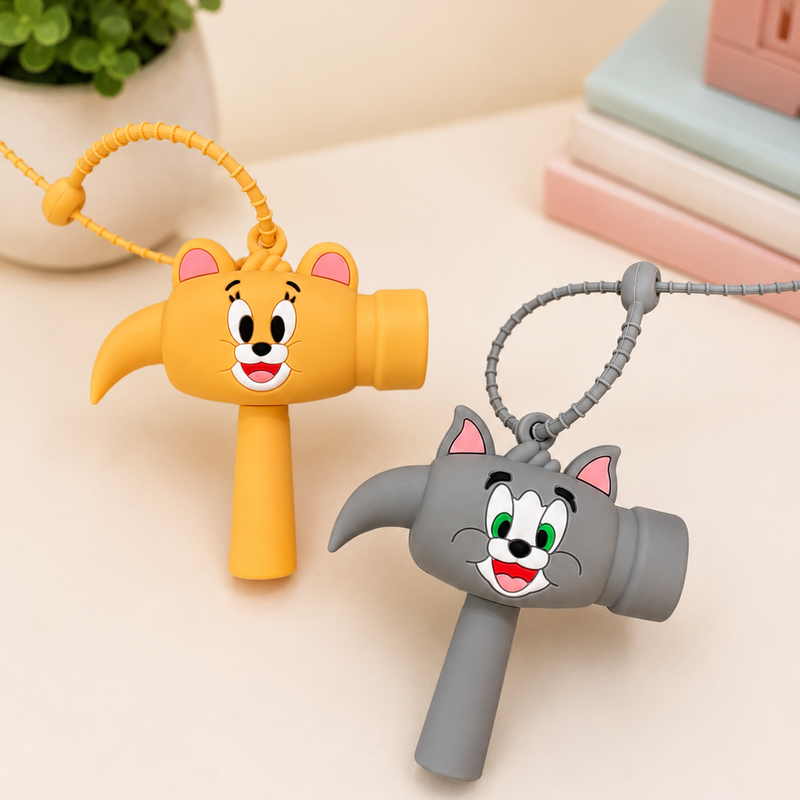 Tom & Jerry Hammer Chu Chu Keychain & Bag Charm | Trending Aesthetic Accessory