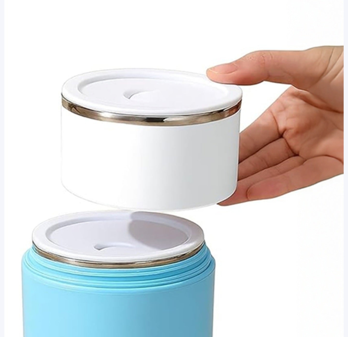 Pastel Bento Lunch Box Set with Handle | 2 Containers with Lid. [820ml]