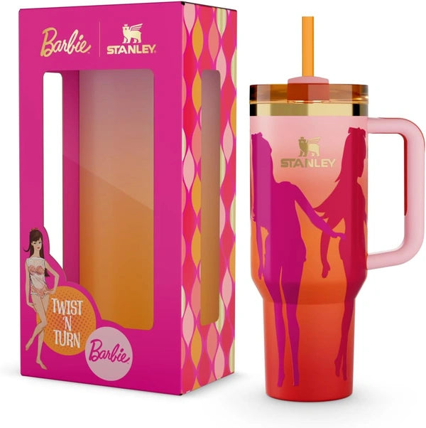 Stanley x Barbie 60s Twist ’N Turn Quencher | 1.18 L | Retro Glam Tumbler | Limited Edition |
