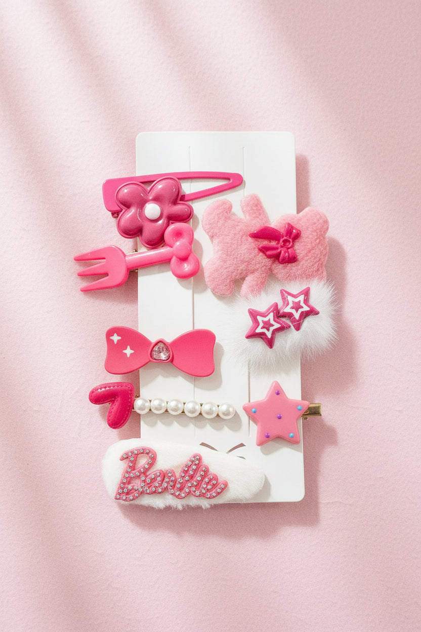 Cute Korean Hair Clips.                Kuromi| Lotso | Kitty | Bear | Barbie.