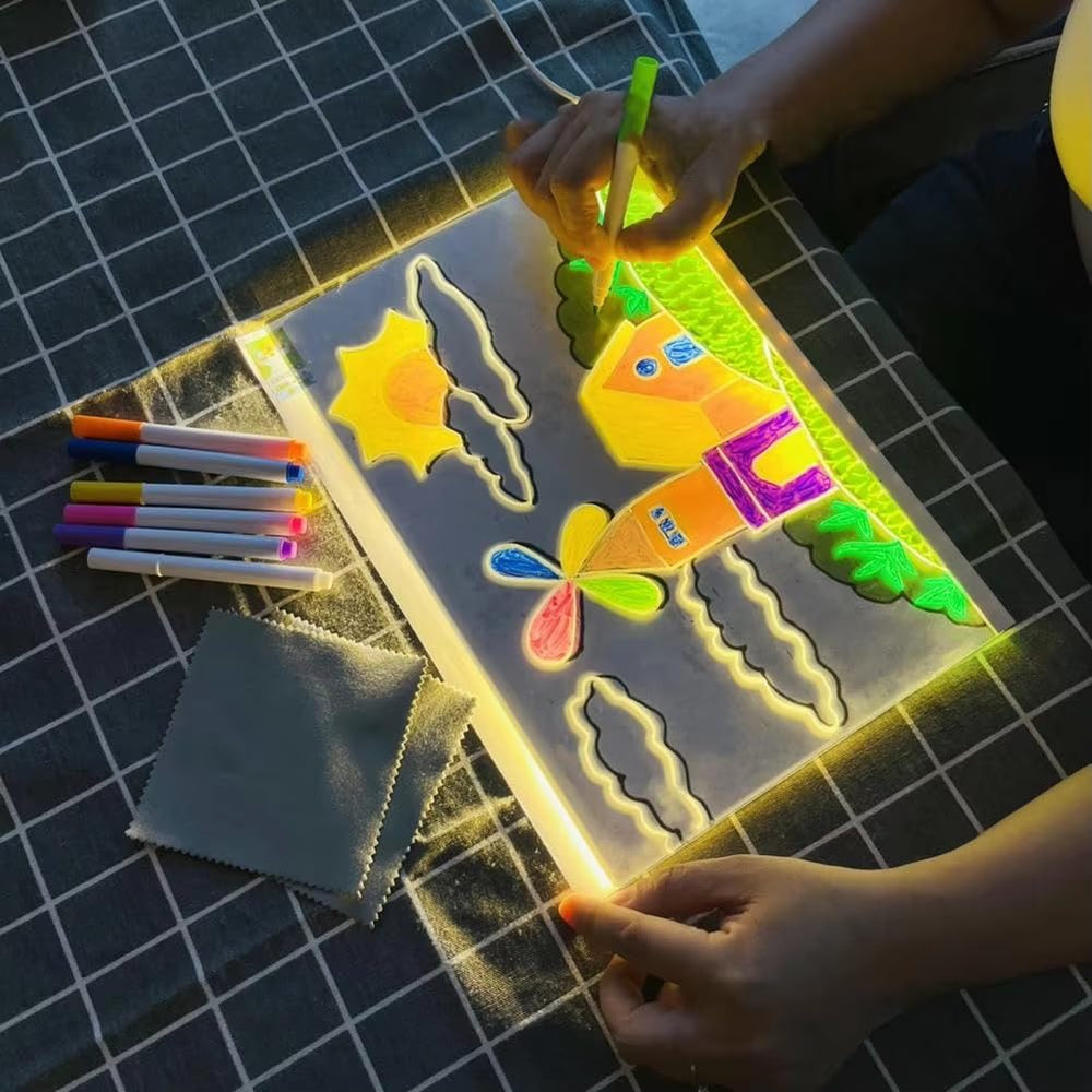 DIY Acrylic LED Writing Lamp with Markers [20*19.5cms]