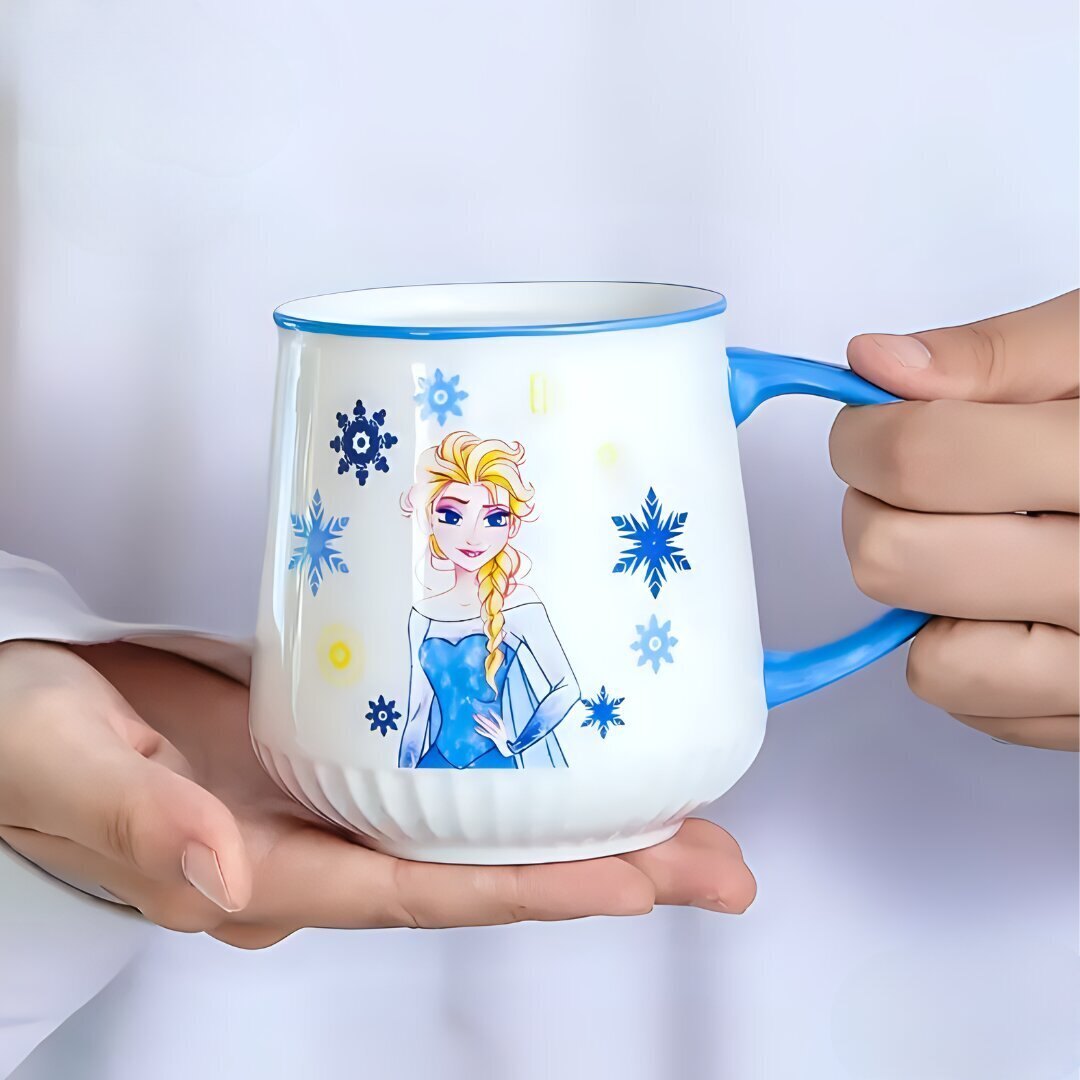 Frozen 3D Coffee Mug with Lid | Girls Aesthetic Cup.