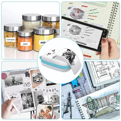 Cute Mini Thermal Printer – Wireless Pocket Printer for Notes, Labels & Photos