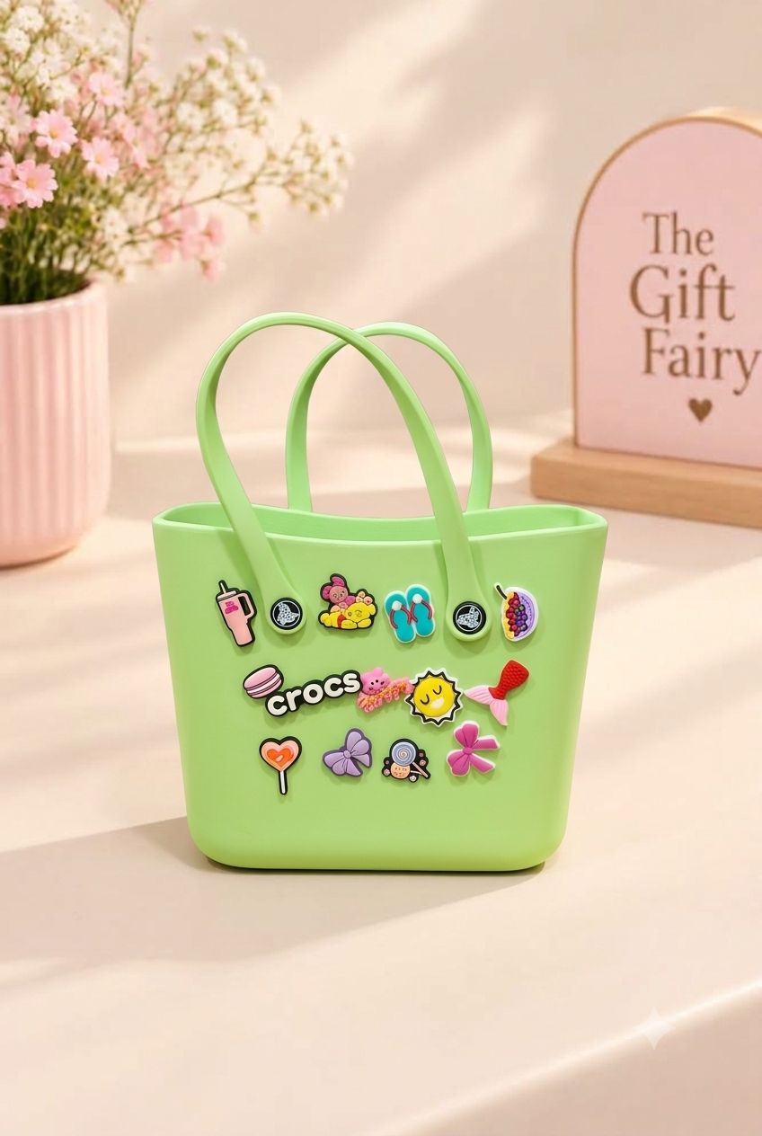 Custom-Charmed Silicone EVA Tote Bag