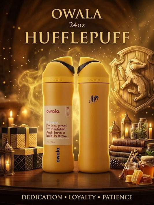 Owala × Harry Potter Hufflepuff Edition FreeSip Bottle 710ml | Bright Yellow | Limited Edition