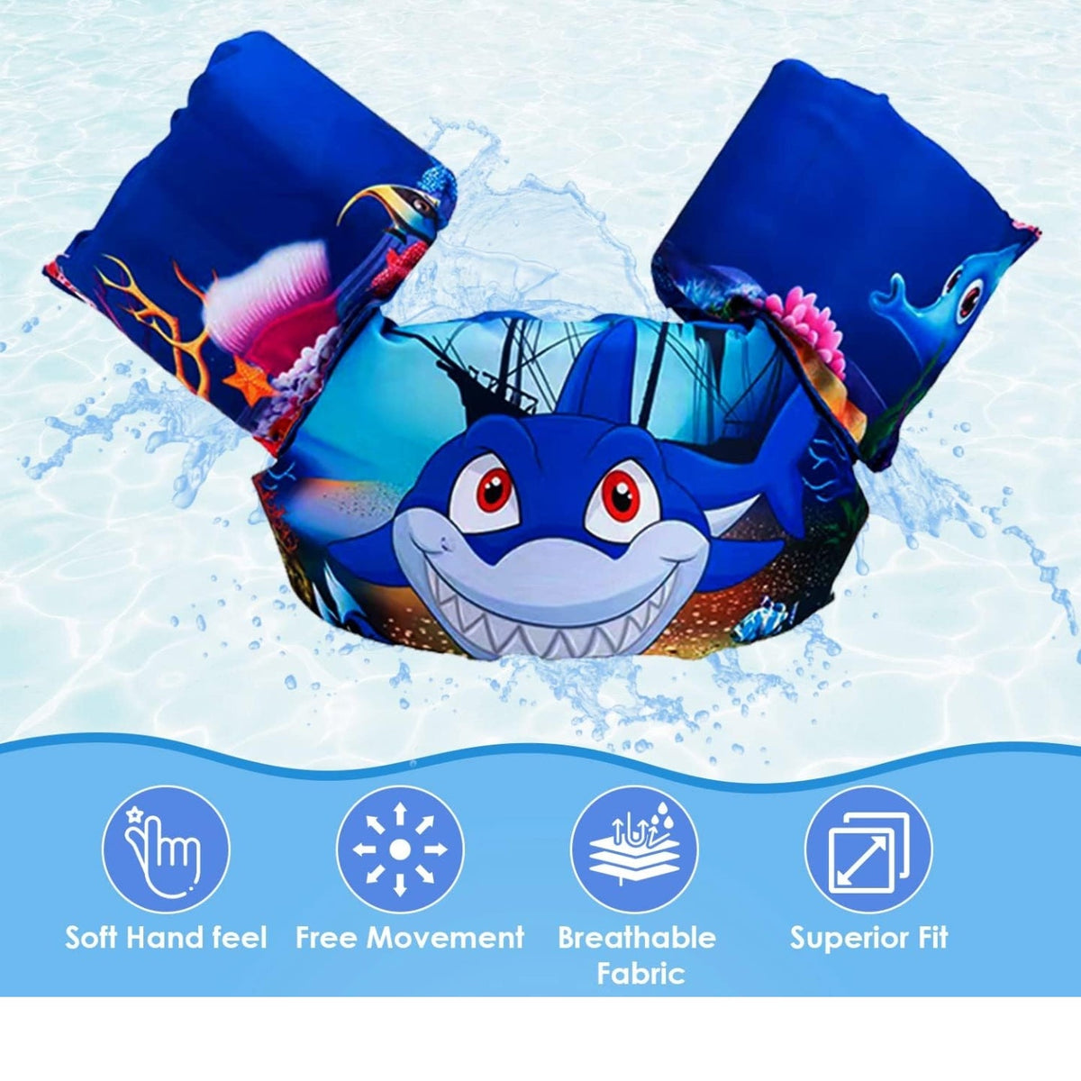 Kids Swimming Float Vest – Cute Unicorn Printed Swim Vest