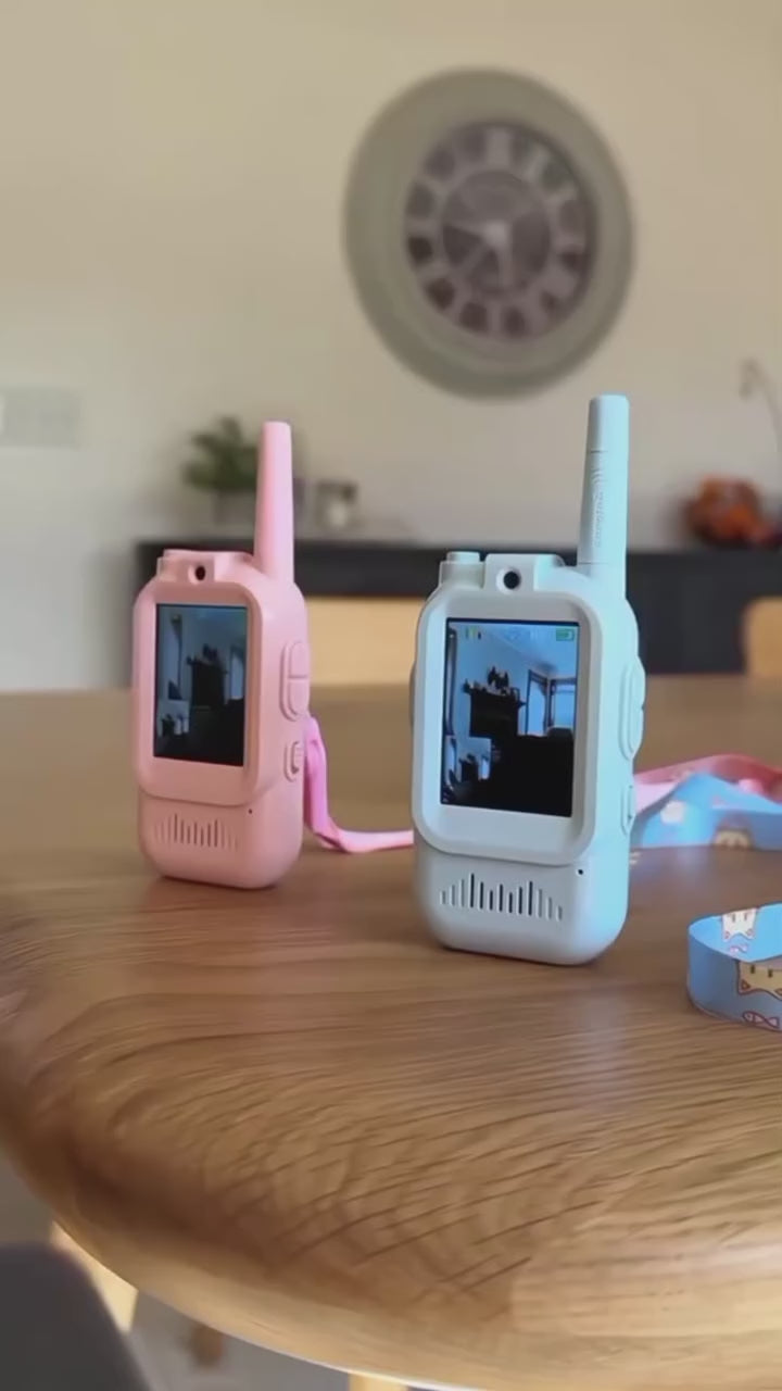 Video Walkie Talkies 2.0 | 2” Screen, Share Pic, Micro Chat, Click Pics.