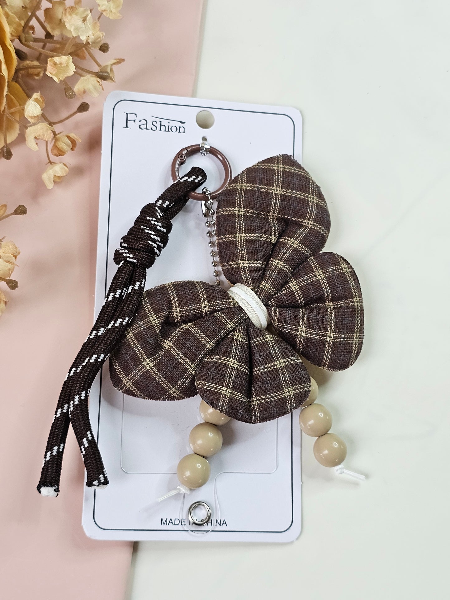Chic Phone Charm with Pearls | Aesthetic Pinterest Phone Accessory