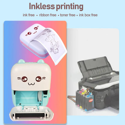 Cute Mini Thermal Printer – Wireless Pocket Printer for Notes, Labels & Photos