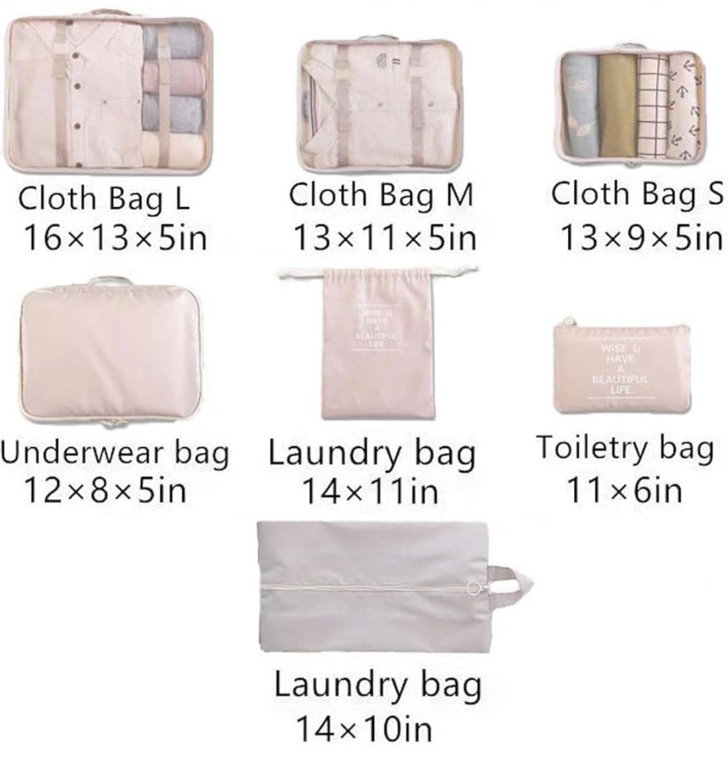 Luggage Organiser [Pack of 7]