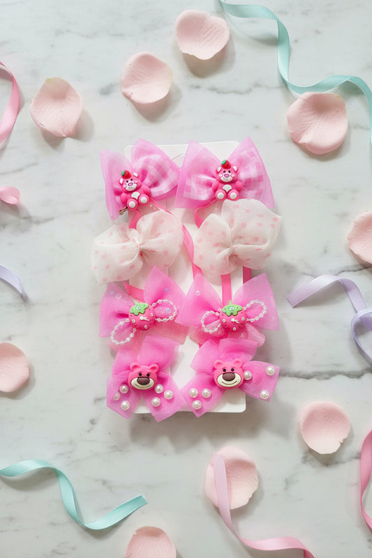 Cute Korean Hair Clips.                Kuromi| Lotso | Kitty | Bear | Barbie.