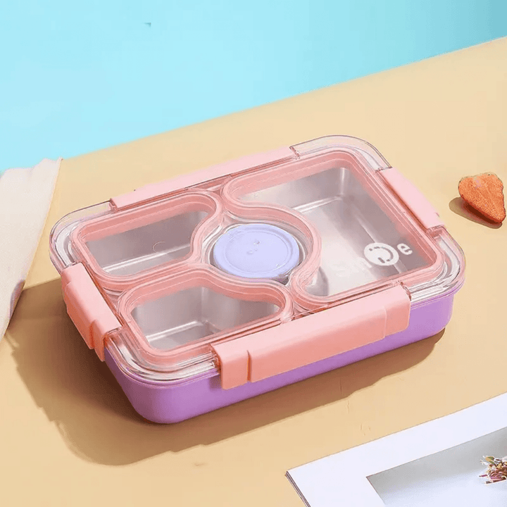 Four Compartment Transfer Proof 100% Leakproof Bento Lunch Box
