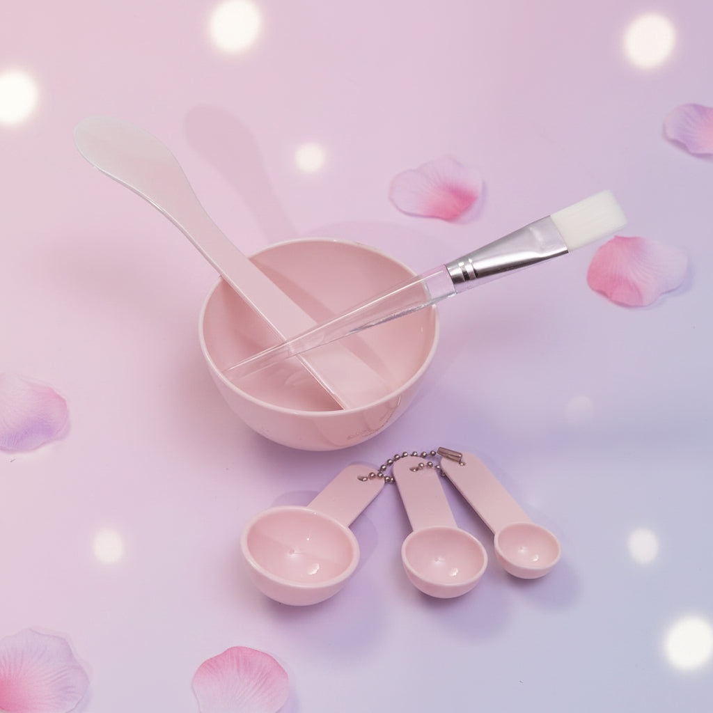 Face Mask Mixing Tool with Spoon and Brush
