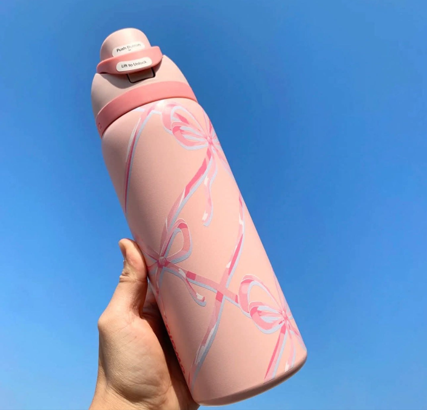 Owala Pink Blue Bow Edition.           Limited Edition  [32oz, 945ml]