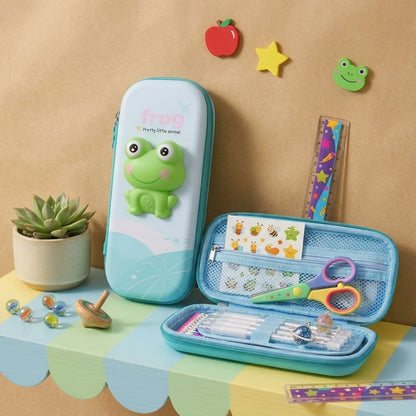 Cute 3D Squishy Frog Hard Shell Pencil Case