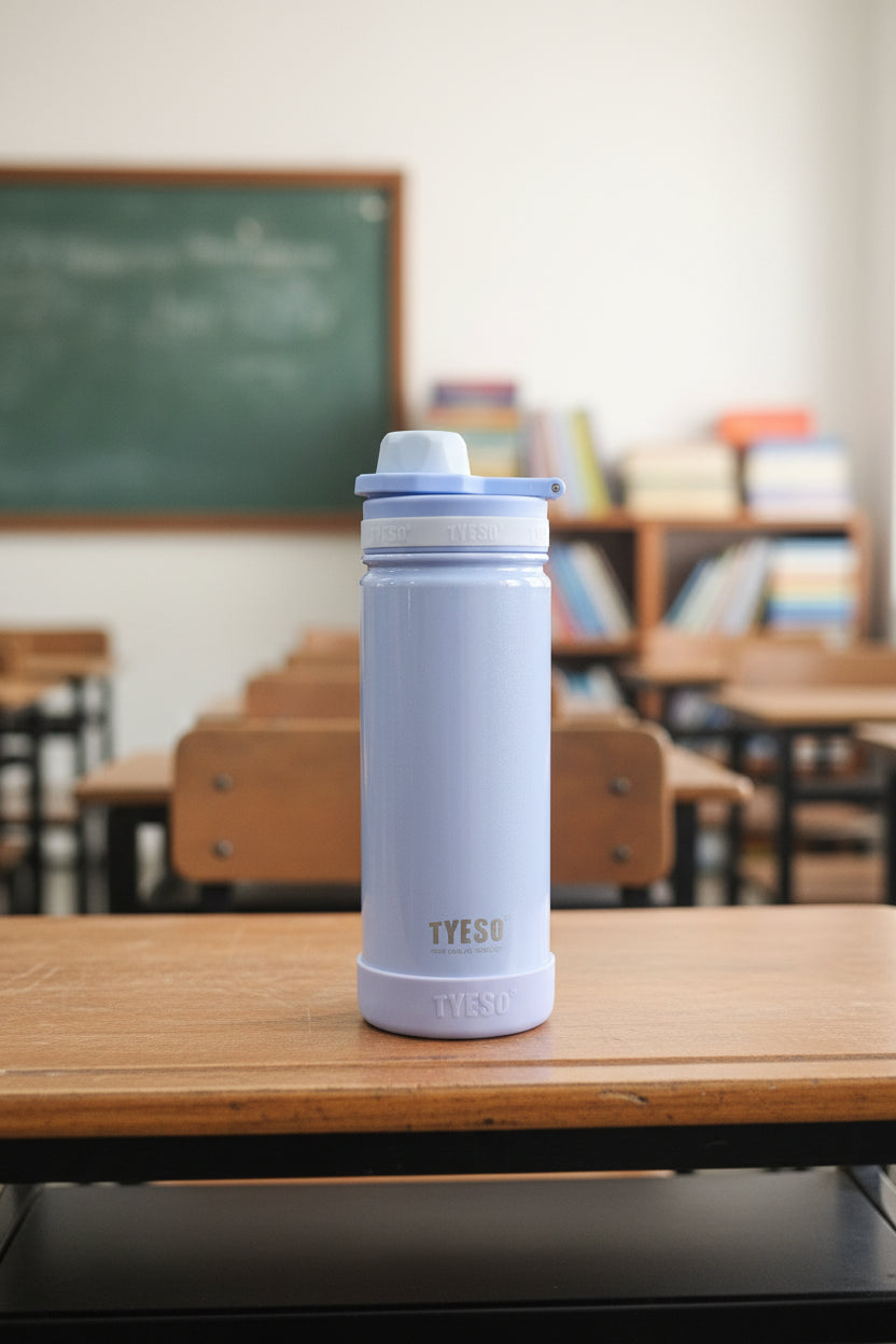 Tyeso Vacuum Water Bottle with Silicone Grip |  600ml | Insulated Bottle.