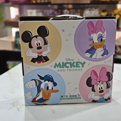 Disney Mickey & Minnie Ceramic Bowl Set – Premium Underglaze Finish