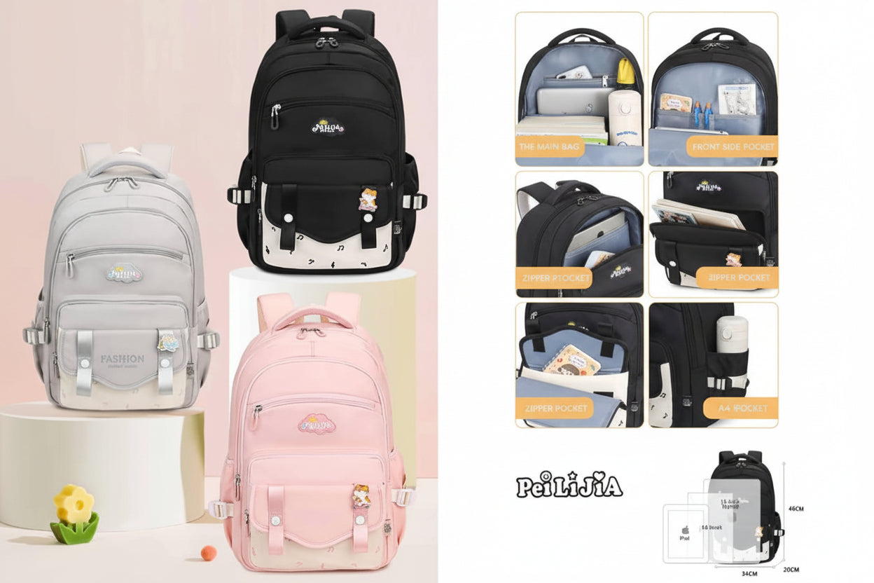 Multi-Compartment Kids Backpack | Waterproof School Bag with Laptop Space.              [9 years& above]