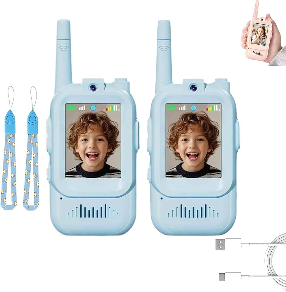 Video Walkie Talkies 2.0 | 2” Screen, Share Pic, Micro Chat, Click Pics.