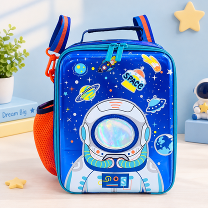 Premium Kids Lunch Bag – Blue Galaxy Design.