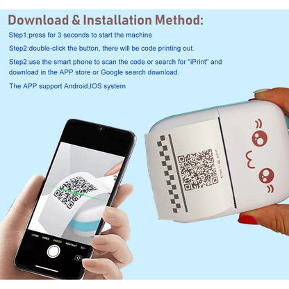 Cute Mini Thermal Printer – Wireless Pocket Printer for Notes, Labels & Photos