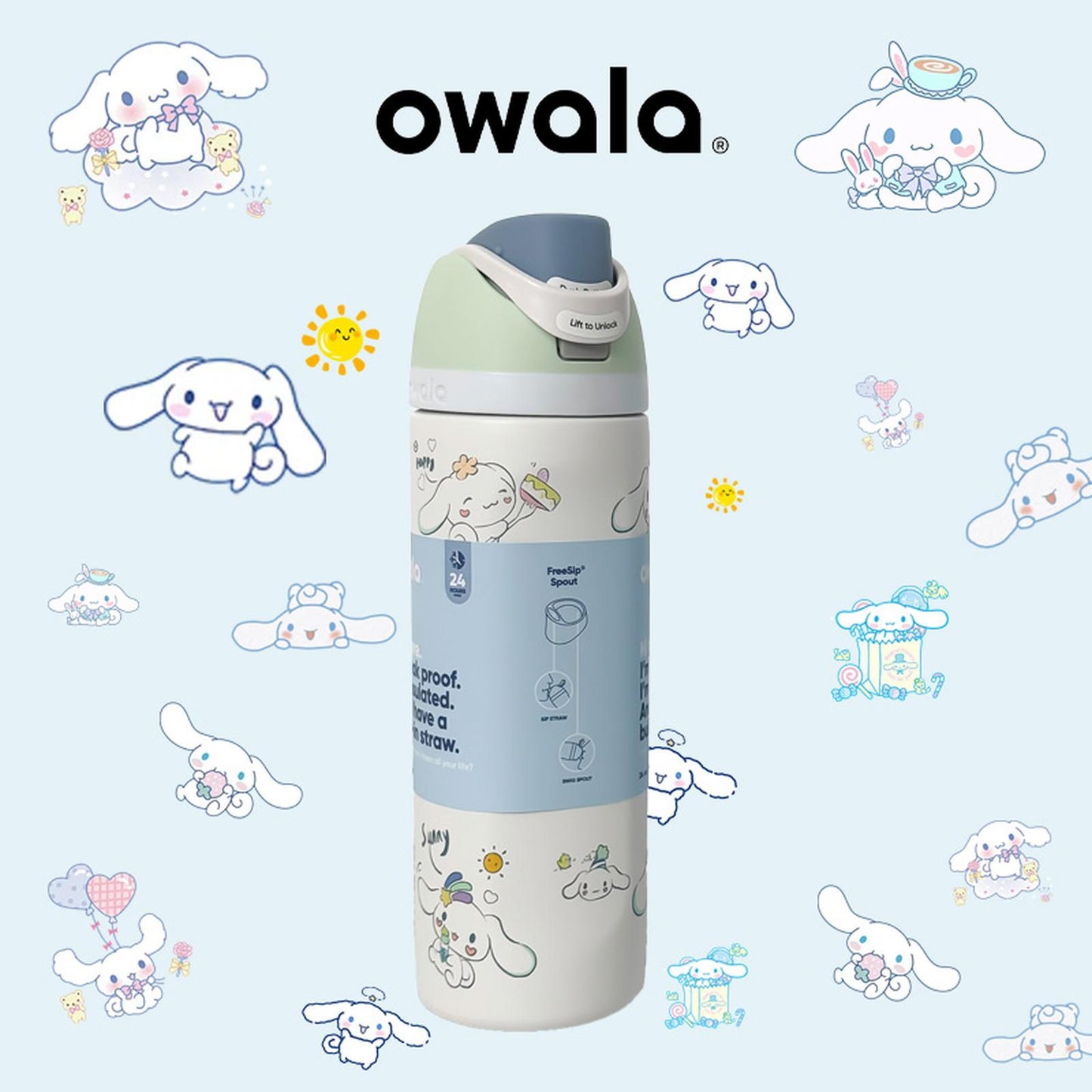 Owala Freesip X Cinnamoroll Limited Edition Bottle. [ 945ml/ 710ml]