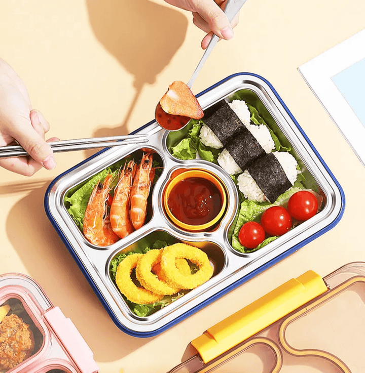 Four Compartment Transfer Proof 100% Leakproof Bento Lunch Box