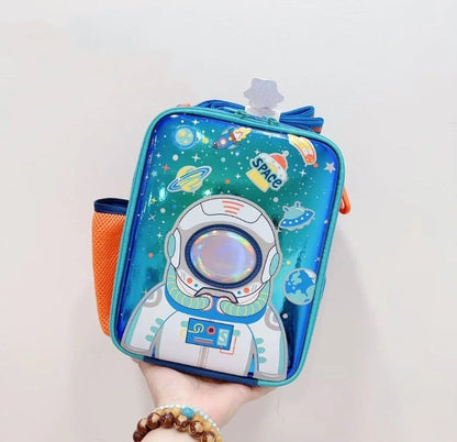 Premium Kids Lunch Bag – Blue Galaxy Design.
